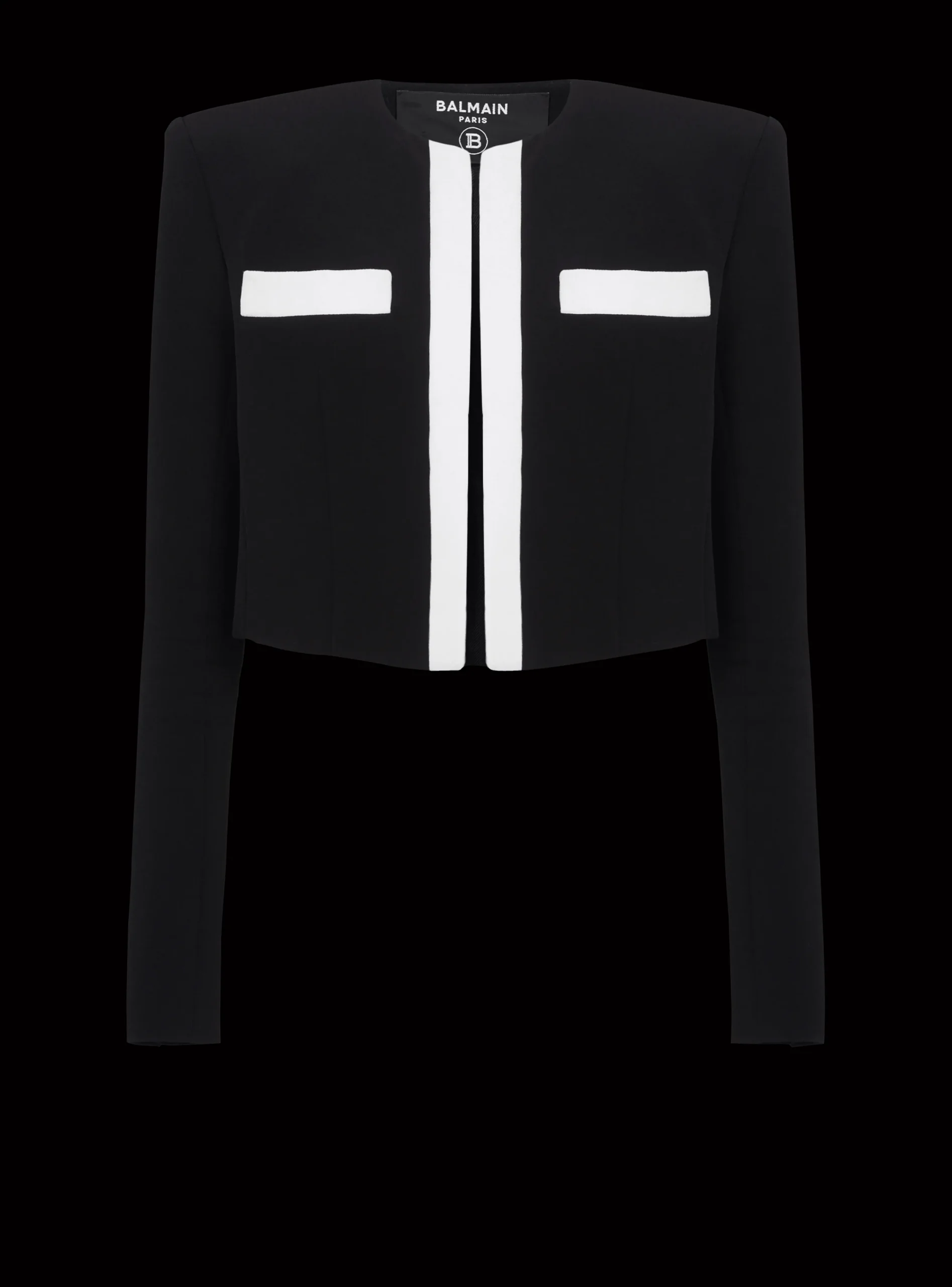 Two-tone Crepe Spencer Jacket-Balmain Cheap