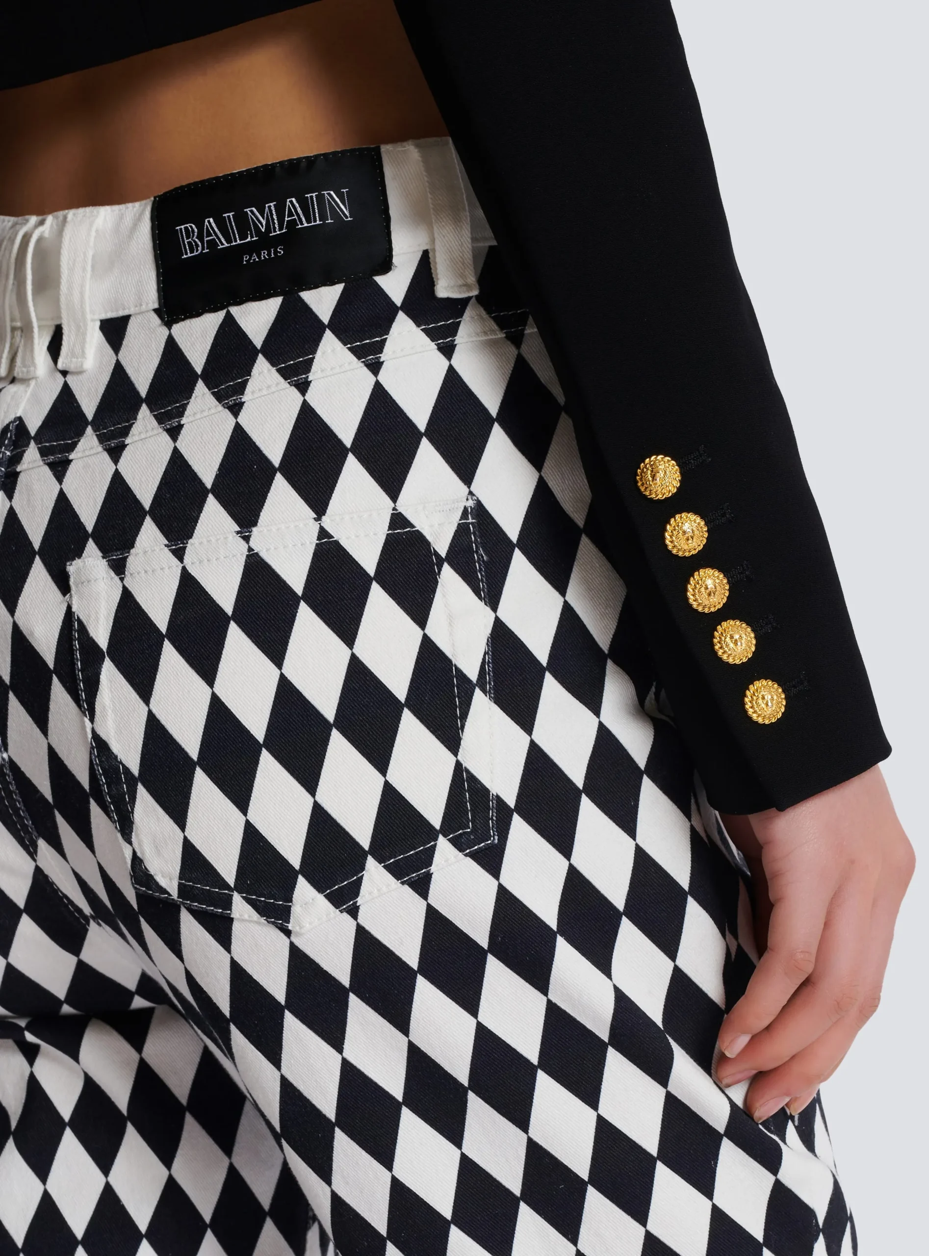 Two-tone Crepe Spencer Jacket-Balmain Cheap