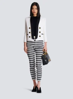 Two-tone Edge-to-edge Jacket With 6 Buttons-Balmain Shop