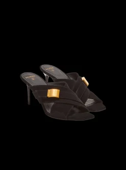 Uma Mules In Suede Leather-Balmain Best