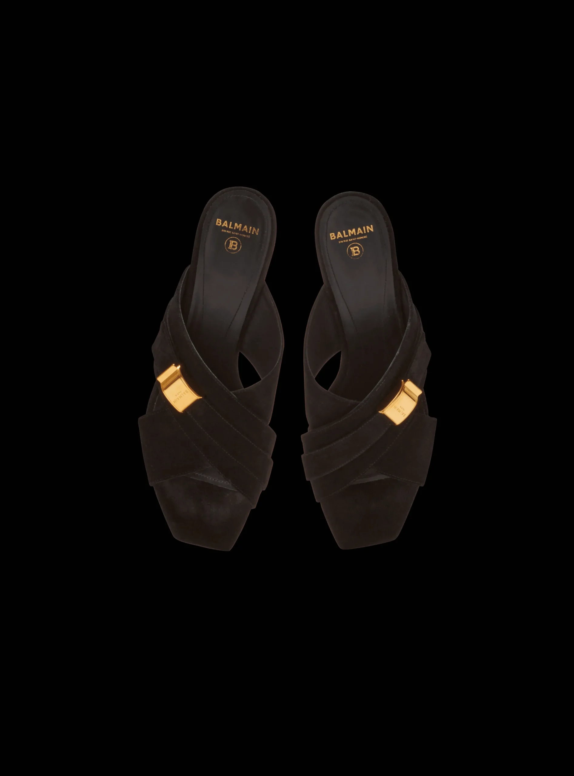 Uma Mules In Suede Leather-Balmain Best