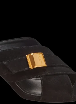 Uma Mules In Suede Leather-Balmain Best