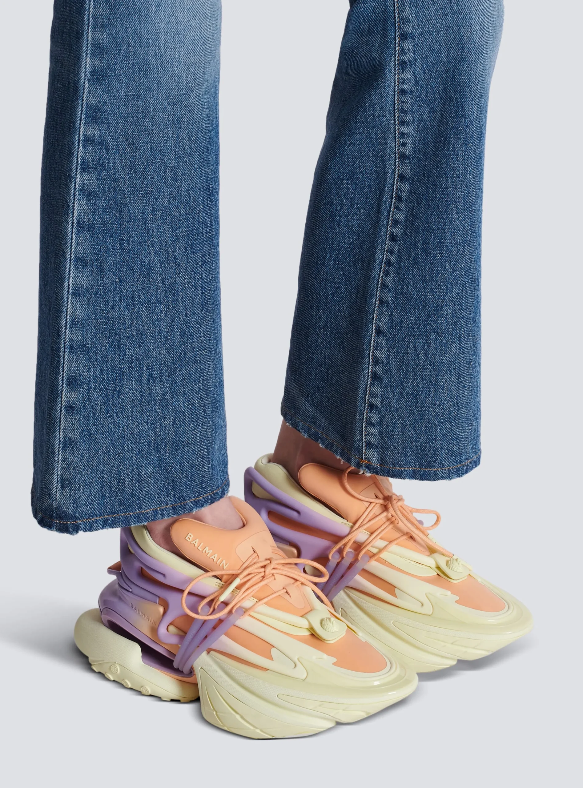 Unicorn Low-top Trainers In Neoprene And Calfskin-Balmain Store