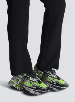 Unicorn Mesh And Snakeskin-effect Leather Trainers-Balmain Best Sale