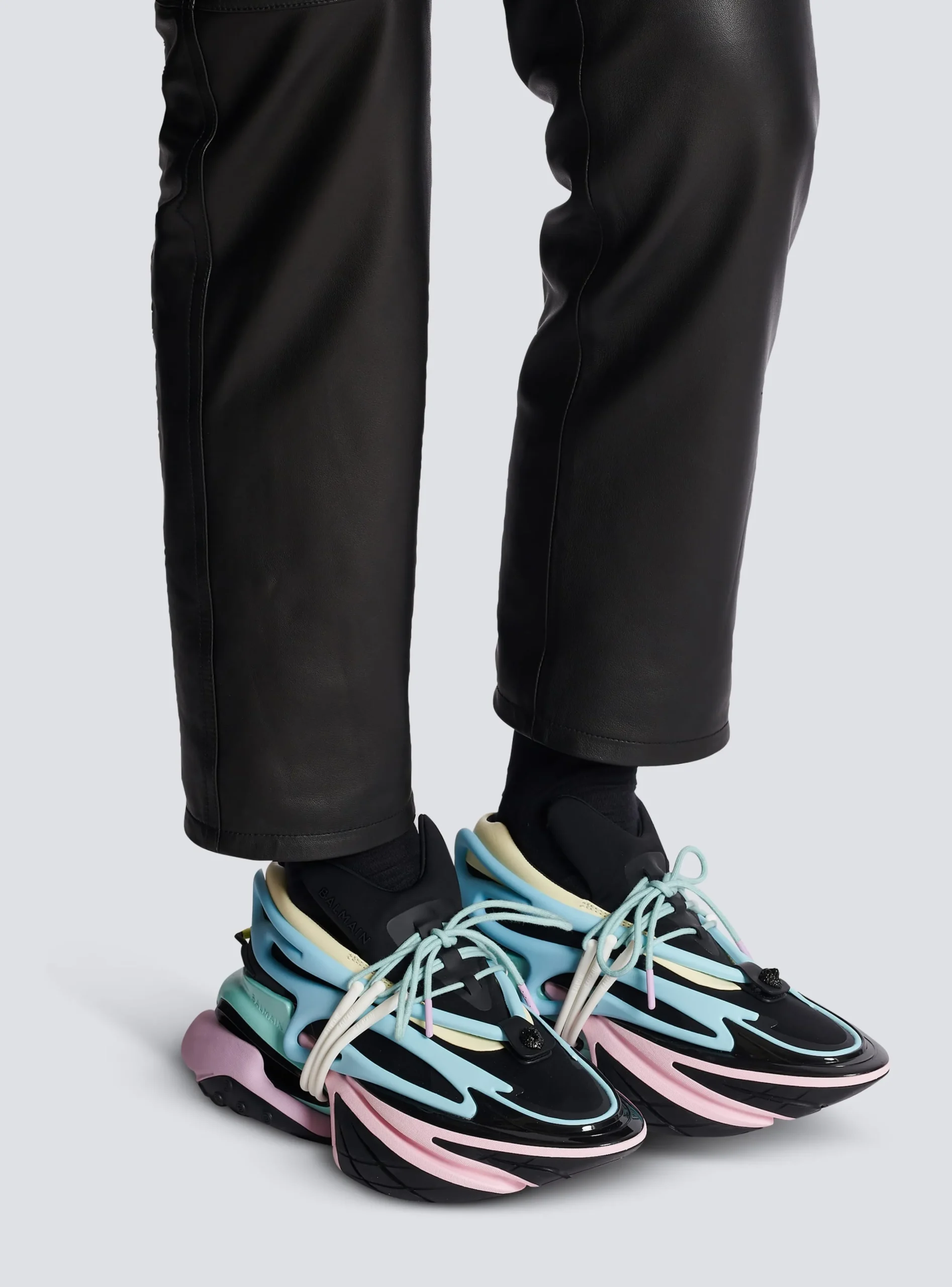 Unicorn Trainers In Neoprene And Leather-Balmain Fashion