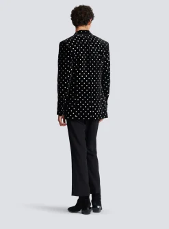 Velvet Jacket With Glitter Dots-Balmain Online