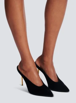 Velvet Ruby Mules-Balmain Discount