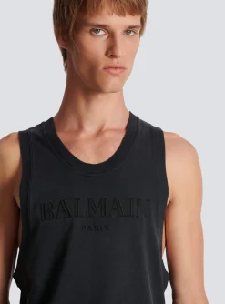 Vintage Embroidered Tank Top-Balmain Cheap