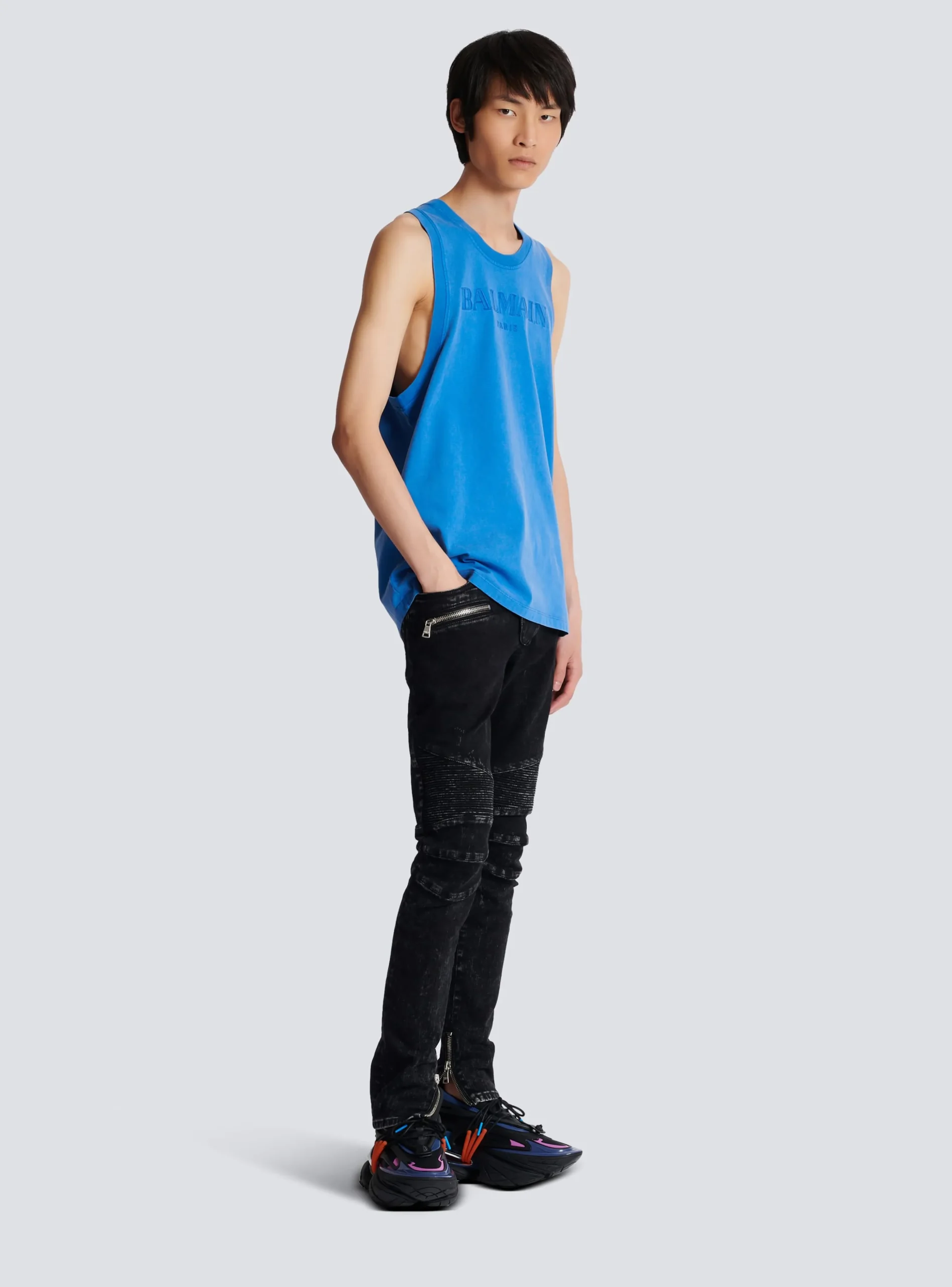 Vintage Embroidered Tank Top-Balmain Hot