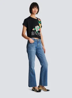 Vintage T-shirt With Roses Print-Balmain New