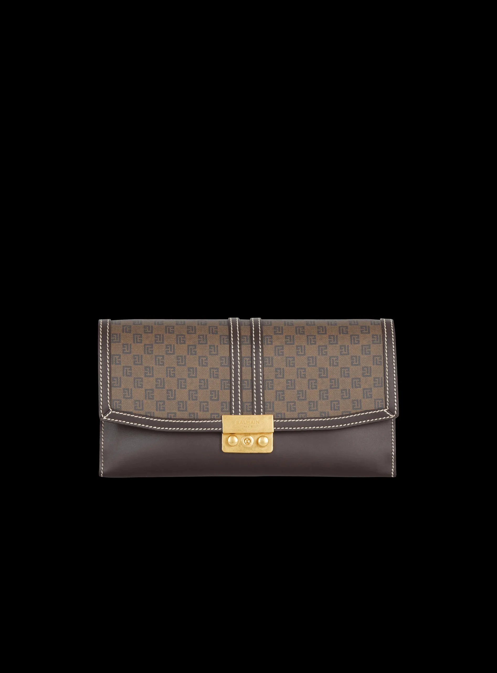 Vintage Clutch Bag With Mini Monogram-Balmain Store