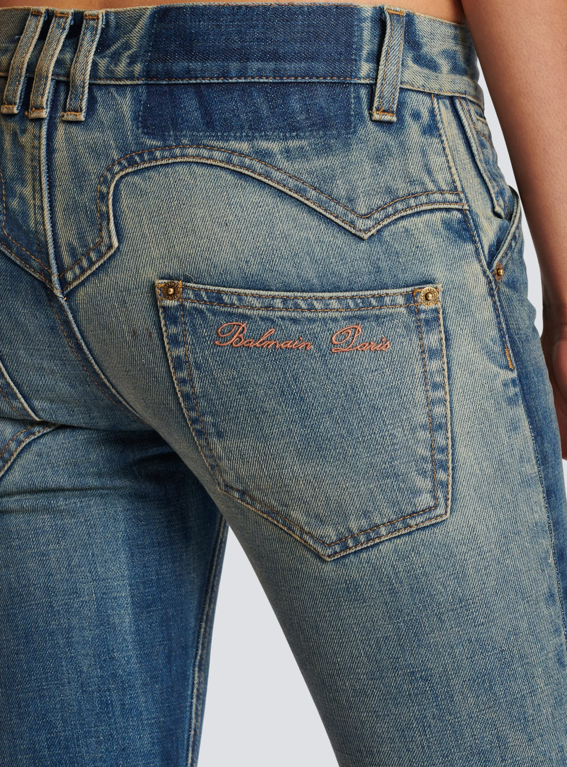Western Bootcut Denim Jeans-Balmain Store