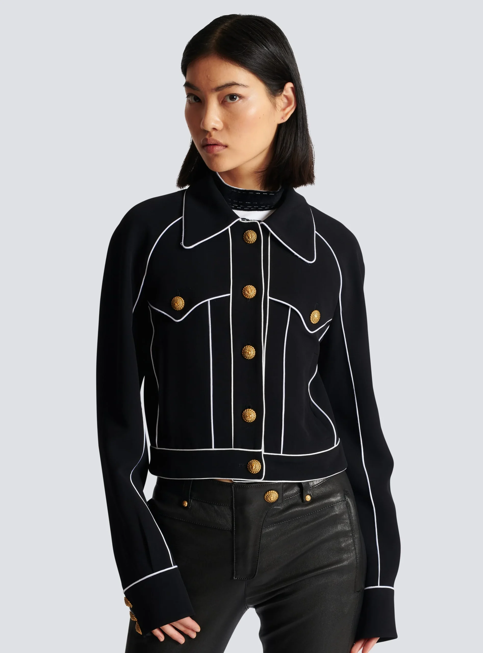 Western Crepe Jacket-Balmain Sale