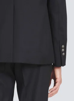 Wool Blazer With Double-breasted Silver-tone Buttoned Fastening-Balmain Store