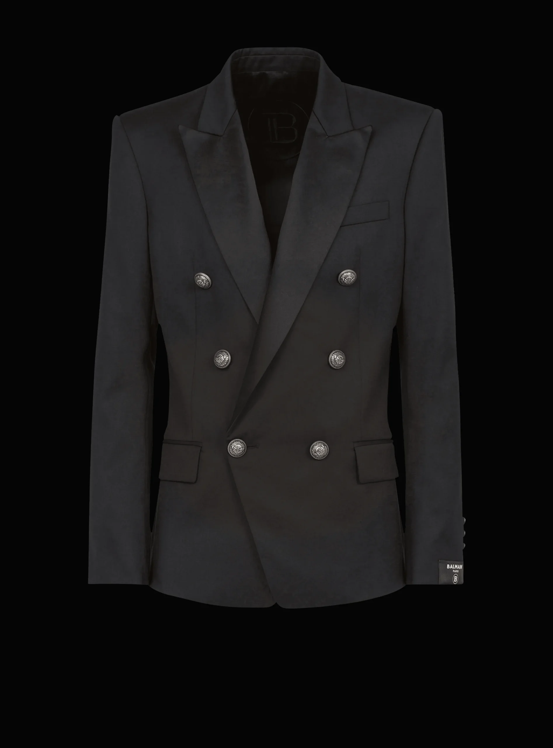 Wool Blazer With Double-breasted Silver-tone Buttoned Fastening-Balmain Hot