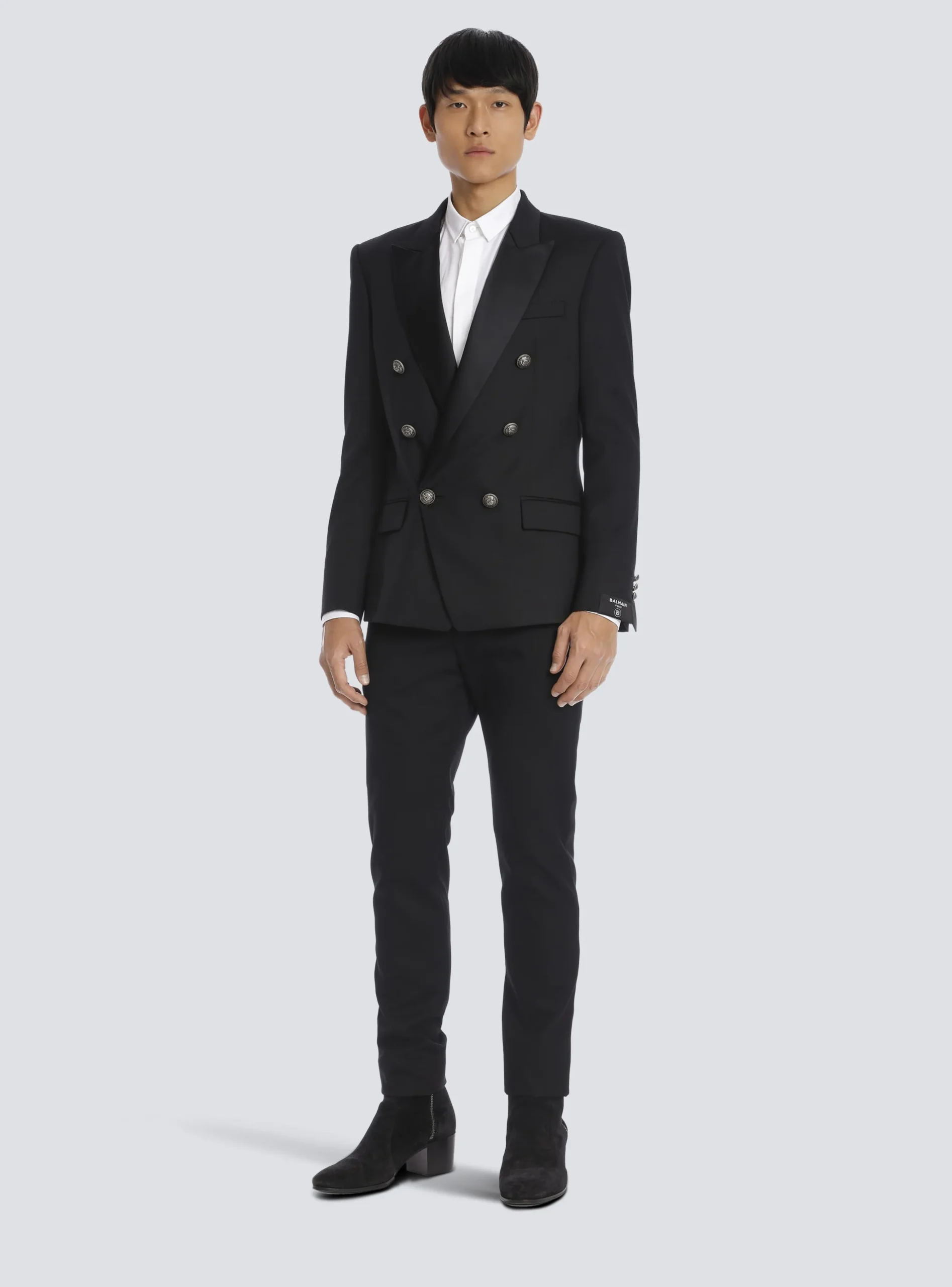 Wool Blazer With Double-breasted Silver-tone Buttoned Fastening-Balmain Hot