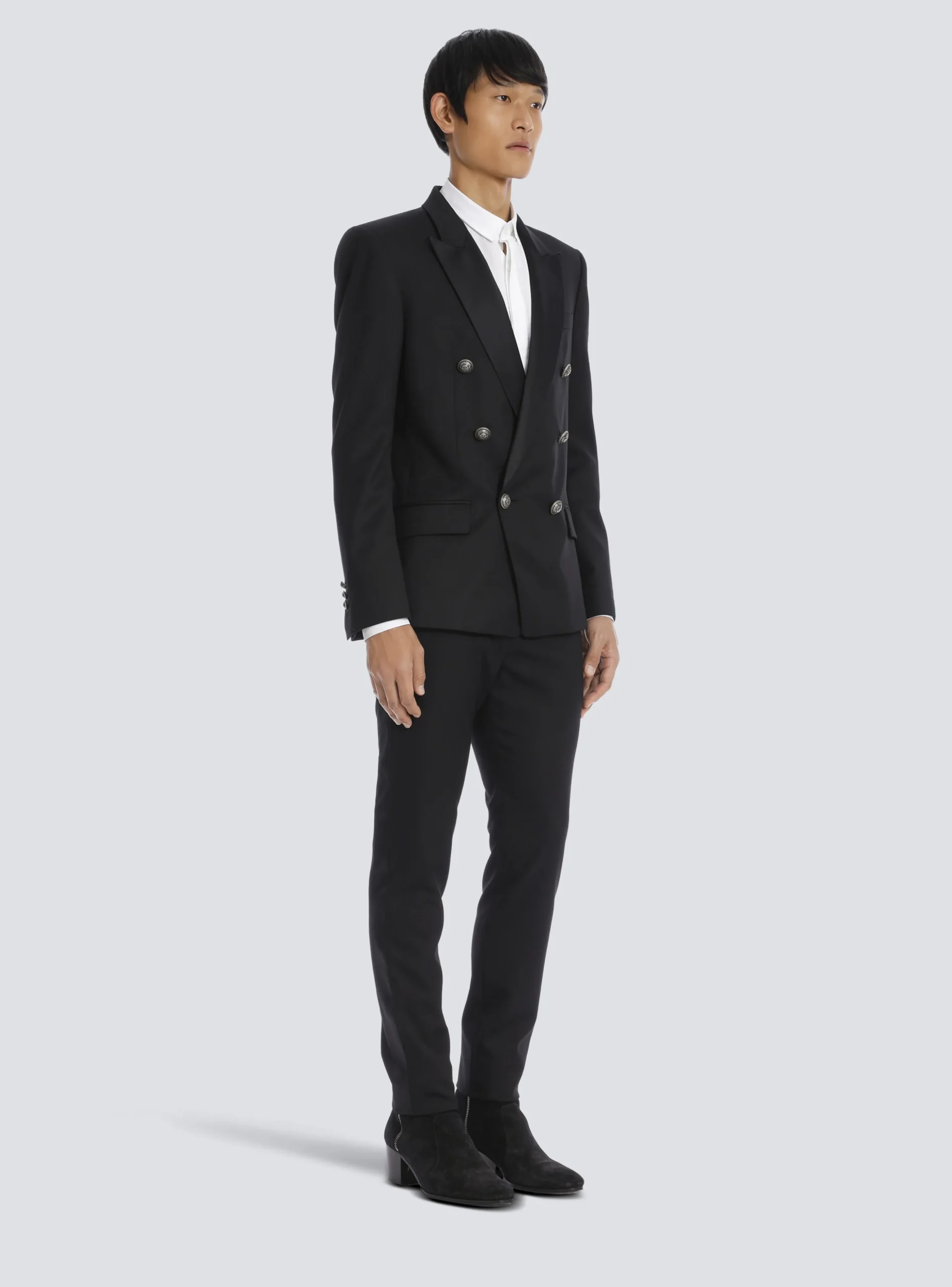 Wool Blazer With Double-breasted Silver-tone Buttoned Fastening-Balmain Hot