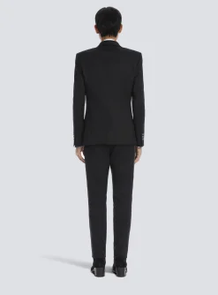 Wool Blazer With Double-breasted Silver-tone Buttoned Fastening-Balmain Hot