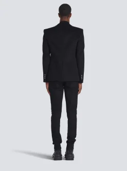 Wool Blazer With Double-breasted Silver-tone Buttoned Fastening-Balmain Sale