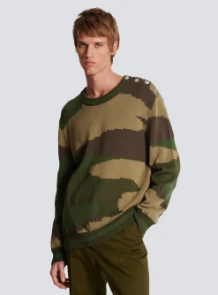 Wool Camouflage Jumper-Balmain Best