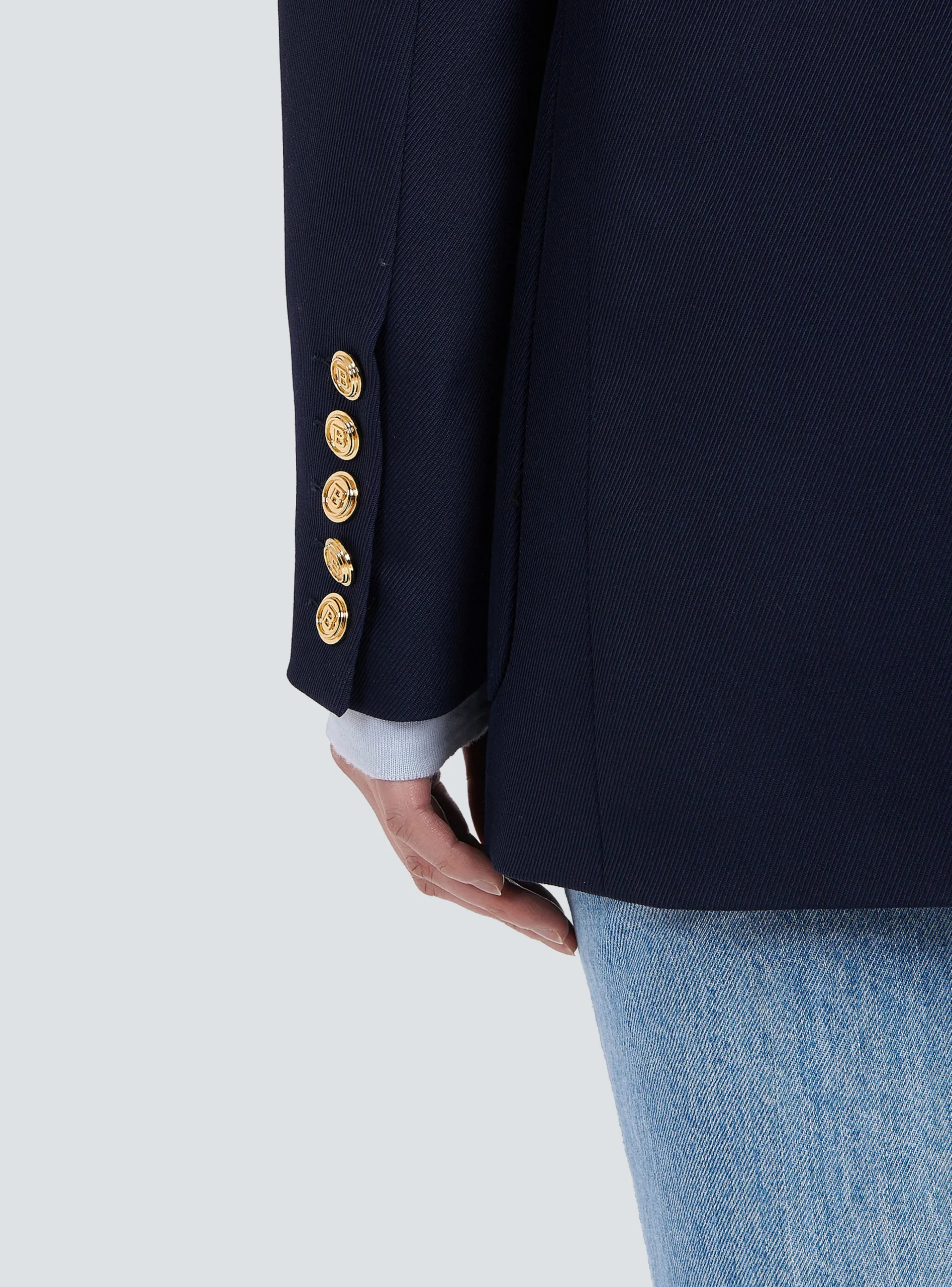 Wool Double-breasted Boyfriend Jacket-Balmain Store