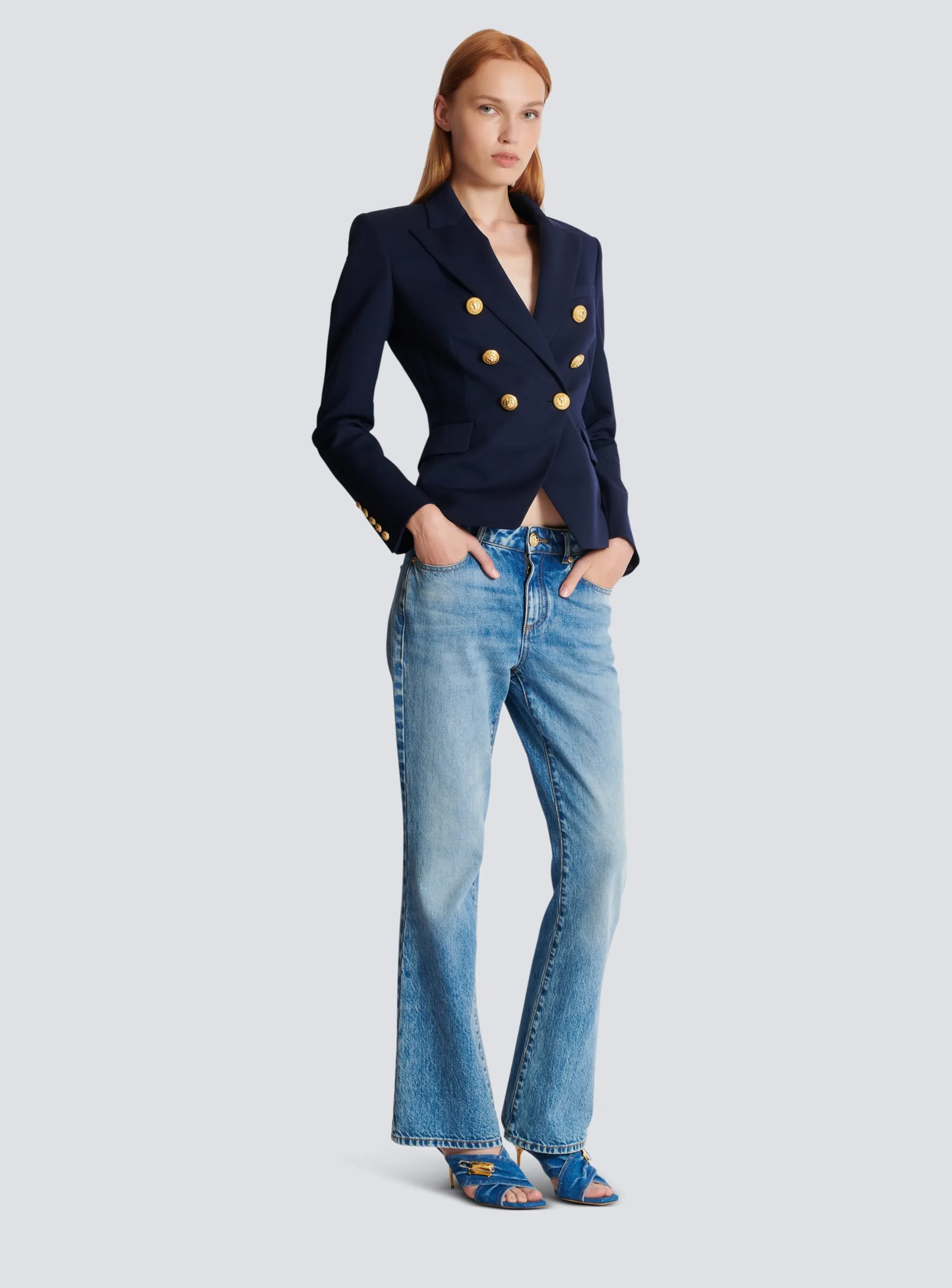 Wool Double-breasted Jacket-Balmain Store