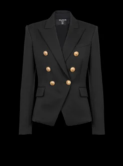 Wool Double-breasted Jacket-Balmain Discount