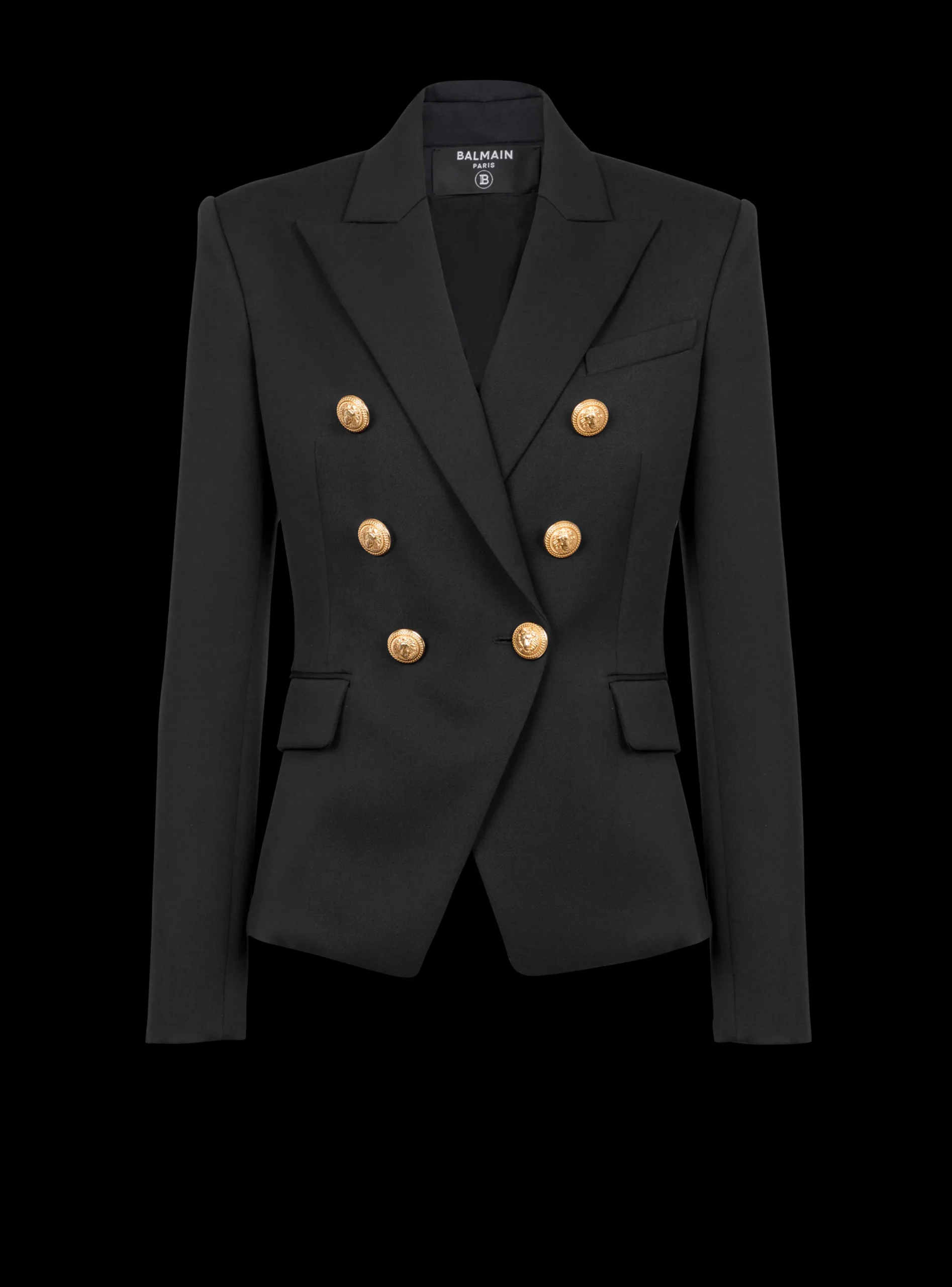 Wool Double-breasted Jacket-Balmain Discount