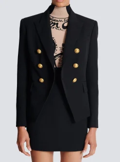Wool Double-breasted Jacket-Balmain Discount