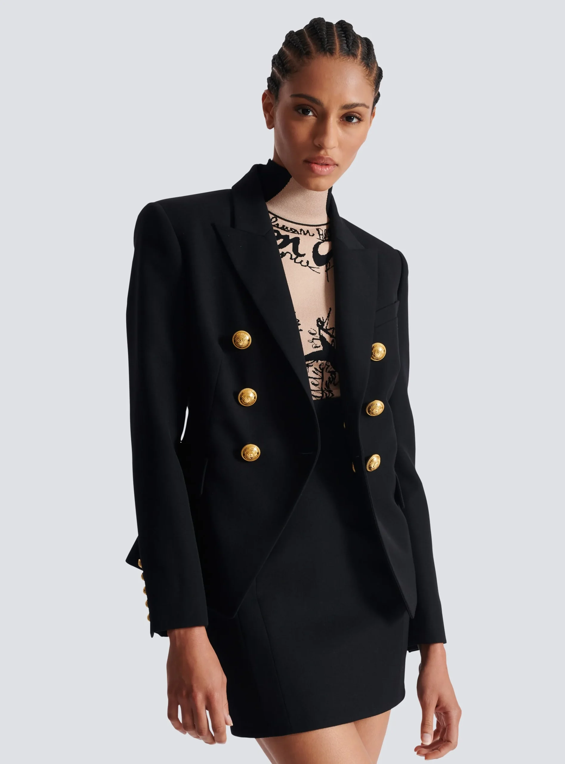 Wool Double-breasted Jacket-Balmain Discount