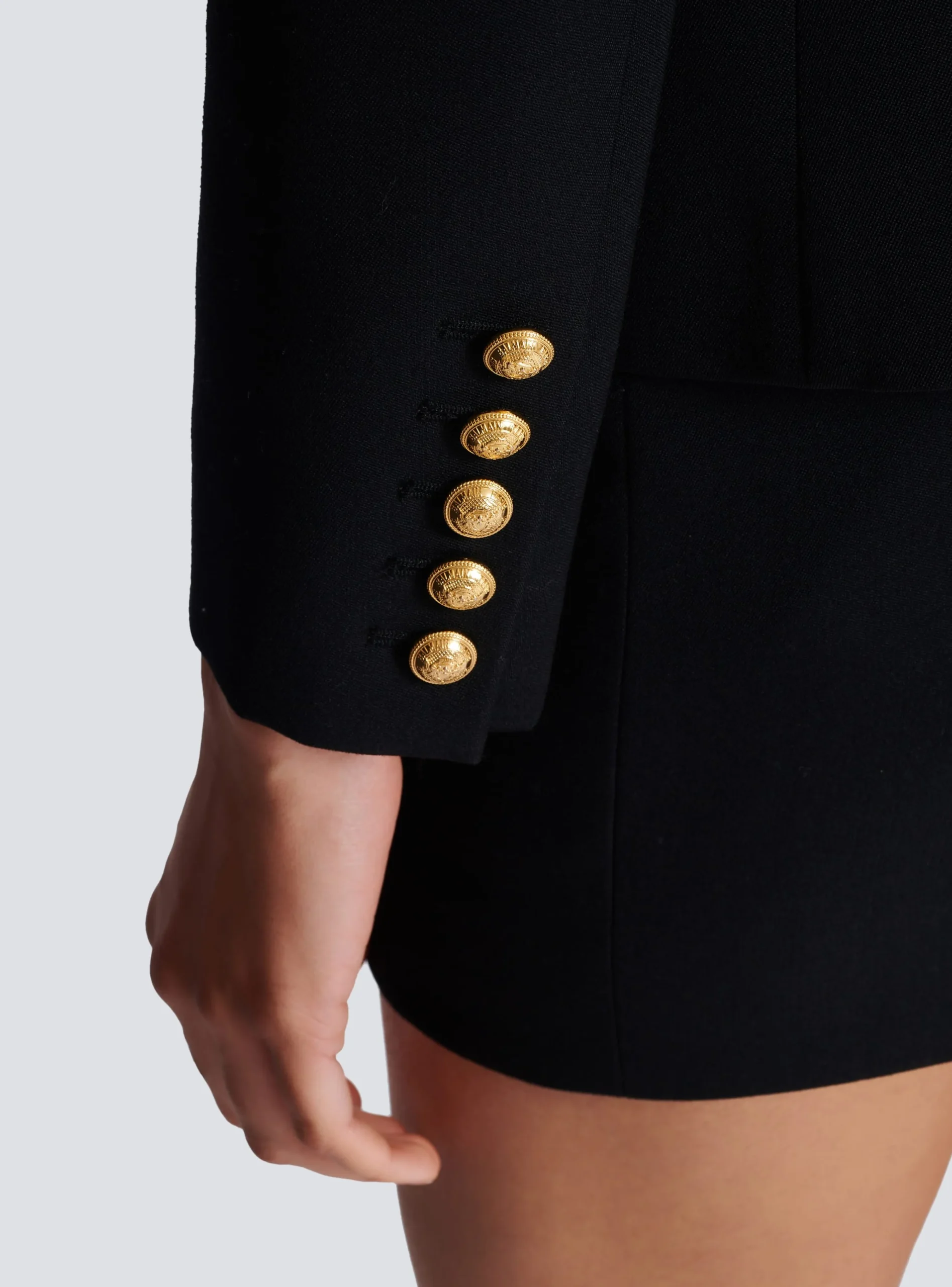 Wool Double-breasted Jacket-Balmain Discount