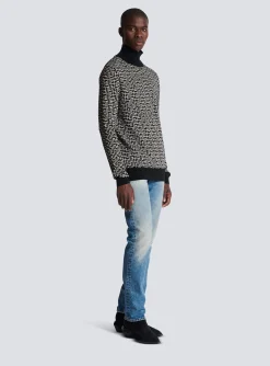 Wool Turtleneck Sweater-Balmain Discount